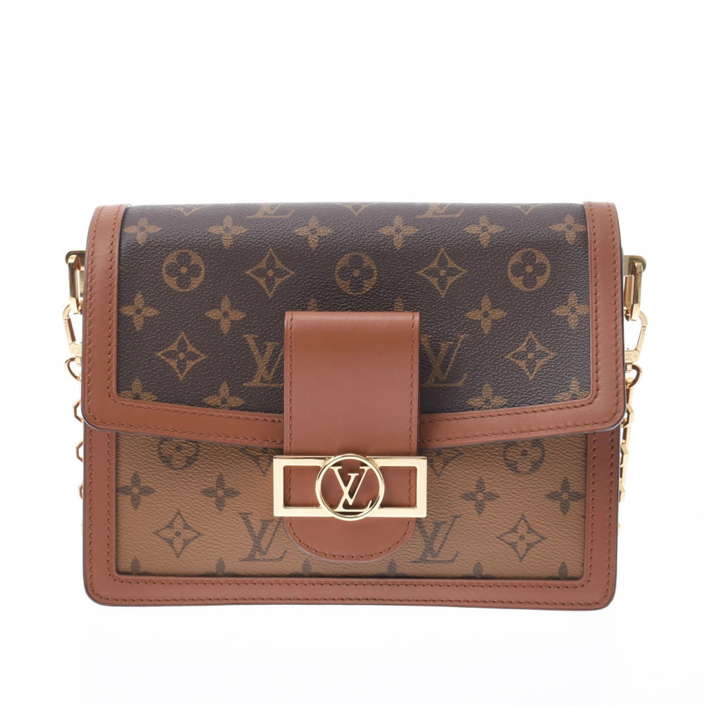 LOUIS VUITTON Monogram Reverse Dauphine Camel Brown Tan Black Bag